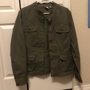 Green jean jacket